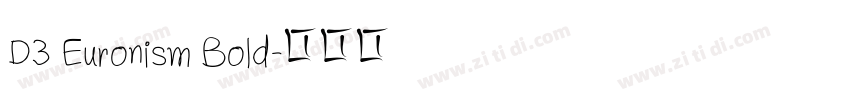 D3 Euronism Bold字体转换
